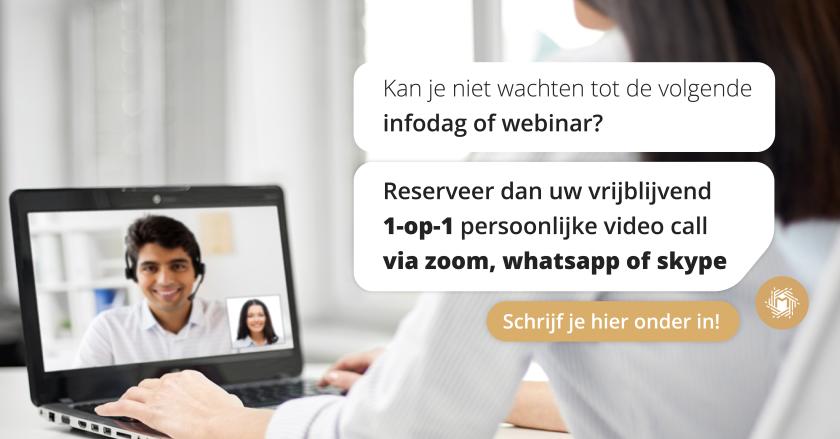 Vrijblijvend kennismakingsgesprek via whatsapp, skype of zoom Online in de rust van u thuis