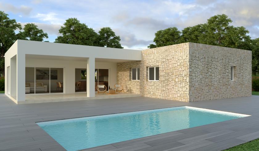 Nieuwe villa's op plan te koop in Hondon de las Nieves, Alicante in Medvilla Spanje