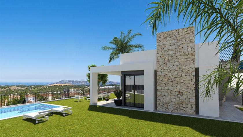 Villa met zeezicht in Polop Hills - Costa Blanca Noord in Medvilla Spanje