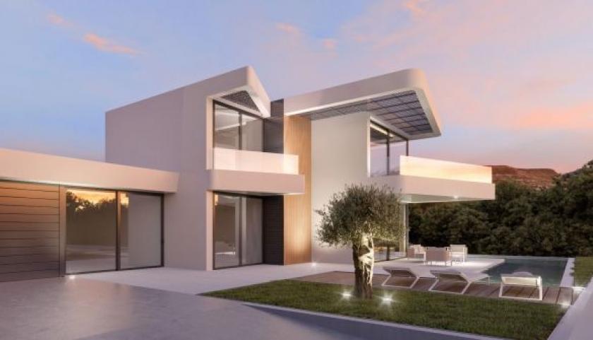 Nieuwbouw villa met zee- en bergzicht te koop Altea in Medvilla Spanje