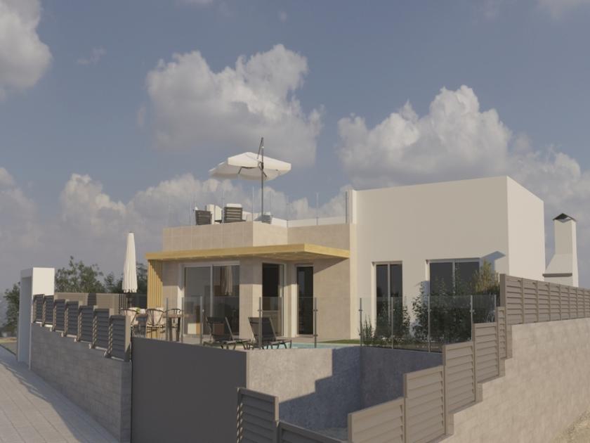 Nieuwbouw Villa met zeezicht in Polop de la Marina in Medvilla Spanje