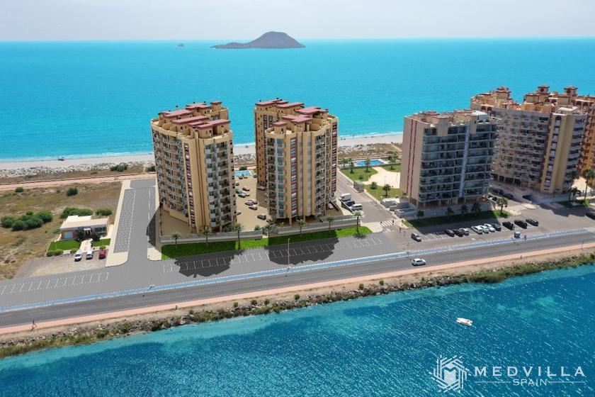 2 slaapkamer Appartement met terras in La Manga Del Mar Menor in Medvilla Spanje