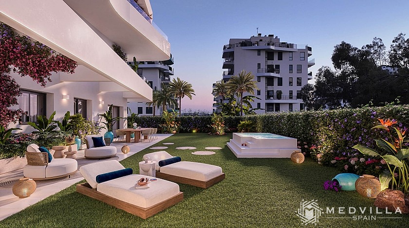 2 slaapkamer Appartement met tuin in Villajoyosa in Medvilla Spanje