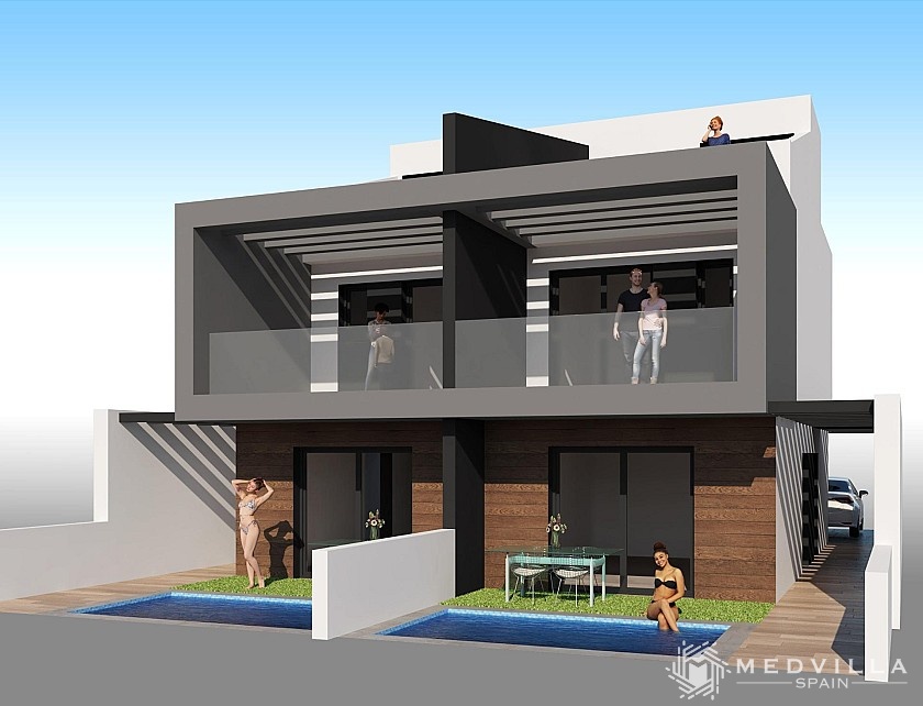 3 slaapkamer Geschakelde woningen in Santiago de la Ribera in Medvilla Spanje