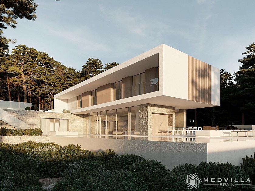 Luxe villa met zeezicht in Moraira, Costa Blanca Noord in Medvilla Spanje