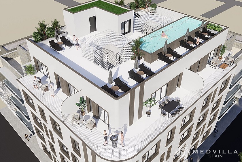 2 slaapkamer Appartement met dakterras in Torrevieja in Medvilla Spanje