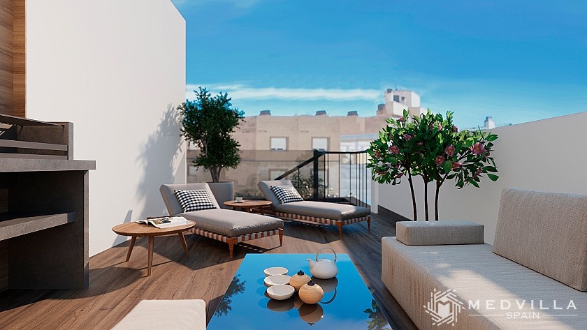 2 slaapkamer Appartement met dakterras in Torrevieja in Medvilla Spanje