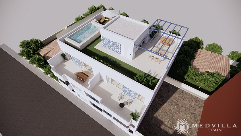 2 slaapkamer Appartement met terras in Torre de la Horadada in Medvilla Spanje