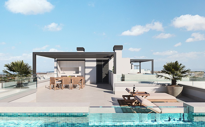 3 slaapkamer Appartement met dakterras in Santa Rosalía Resort