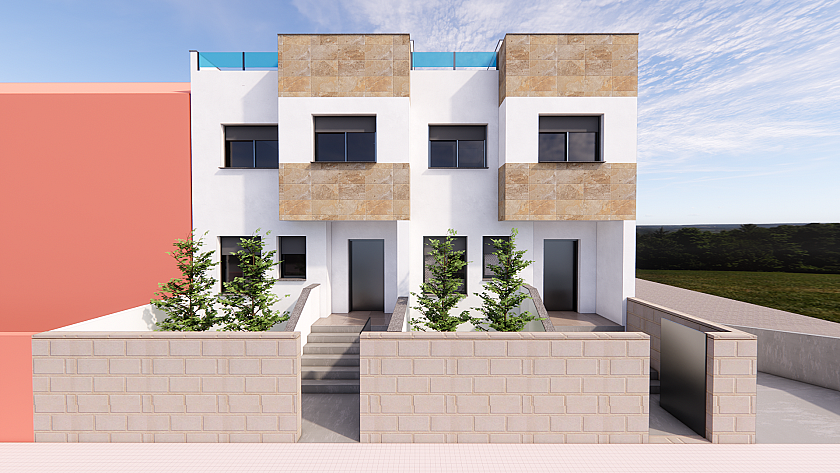 3 slaapkamer Geschakelde woningen in Bigastro in Medvilla Spanje