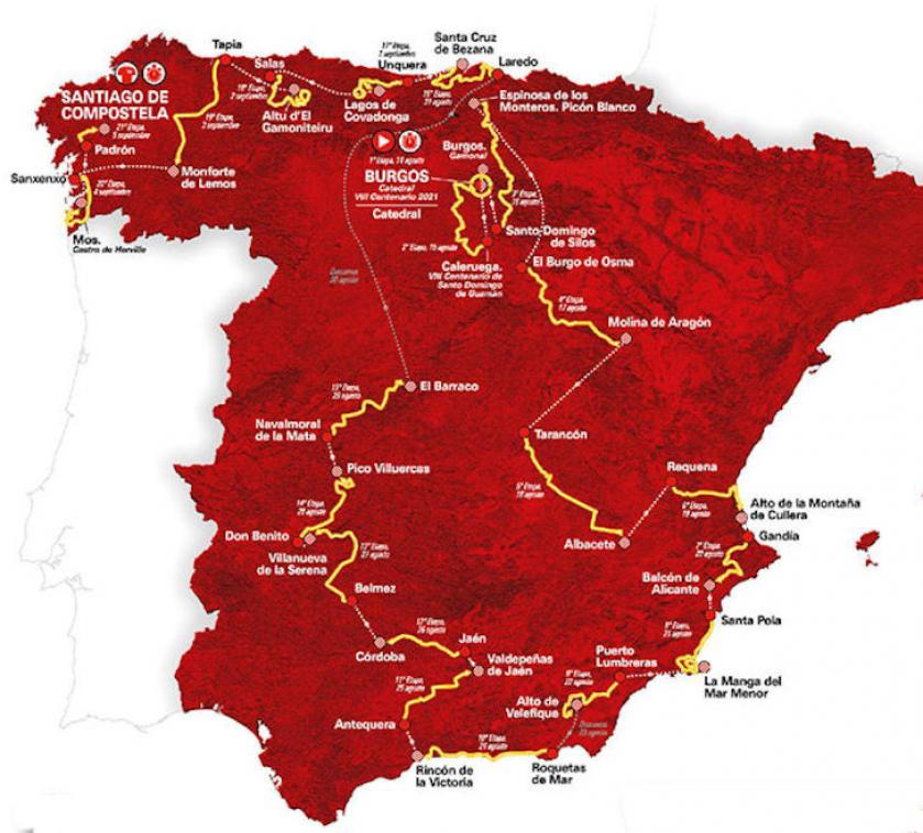 Vuelta 2021 aan Costa Blanca en Costa del Sol in Medvilla Spanje