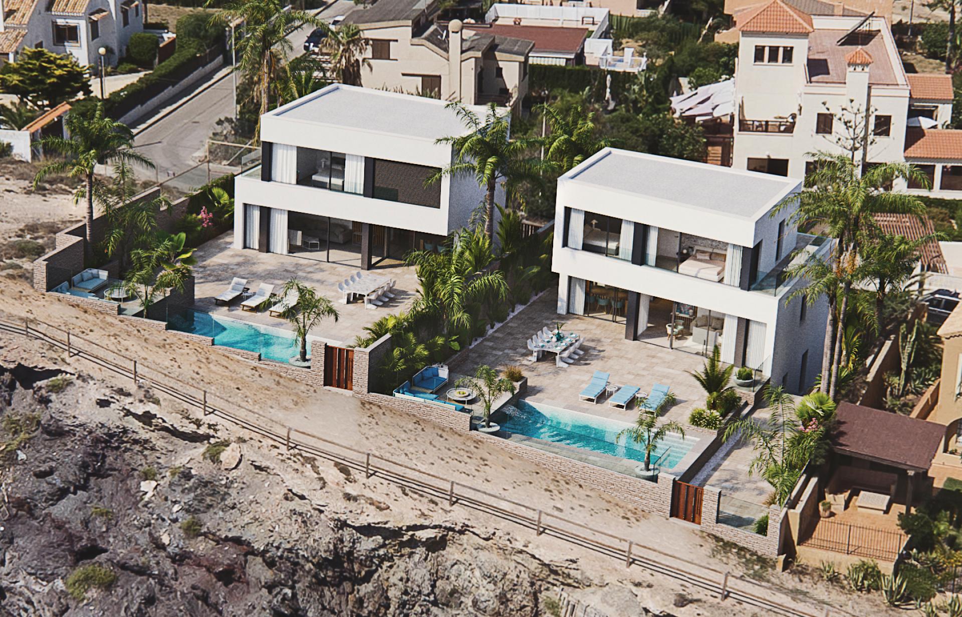 Unieke vrijstaande villa’s Cabo de Palos, Costa Calida in Medvilla Spanje
