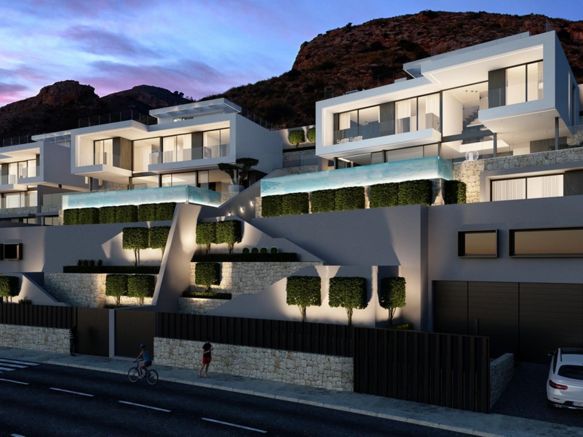Super Deluxe villa met Sublieme zeezicht te Finestrat in Medvilla Spanje