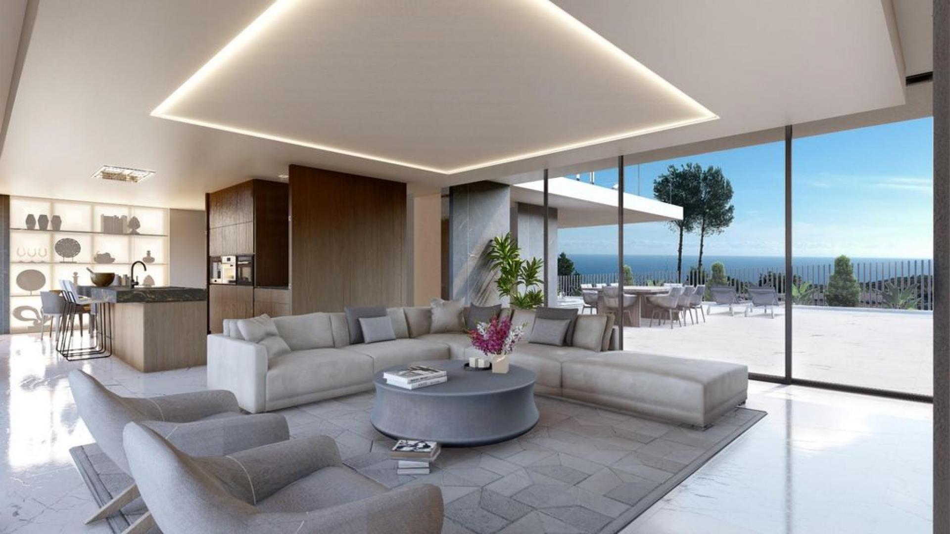 Modern hightech luxe onroerend goed El Portet in Moraira in Medvilla Spanje