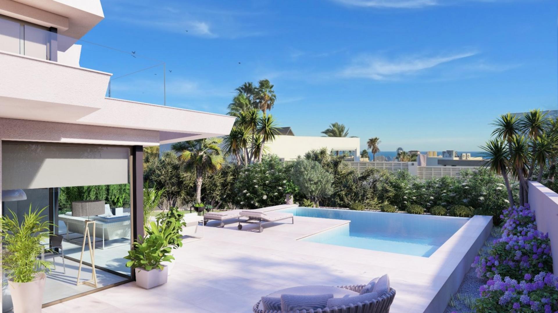Project voor prachtige villa met panoramisch uitzicht op zee in Medvilla Spanje