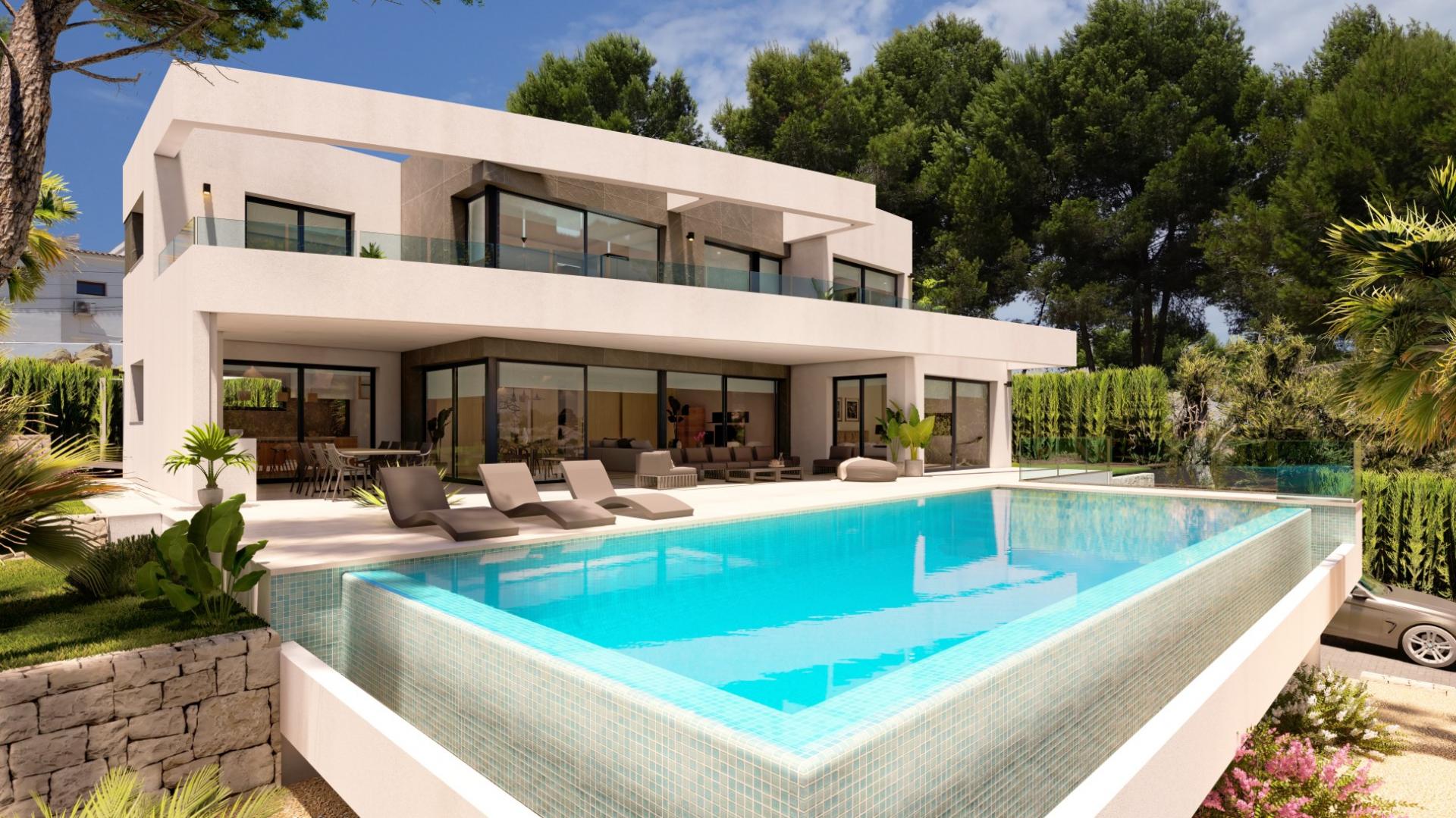 Prachtige luxe villa met uitzicht op zee in Moraira in Medvilla Spanje