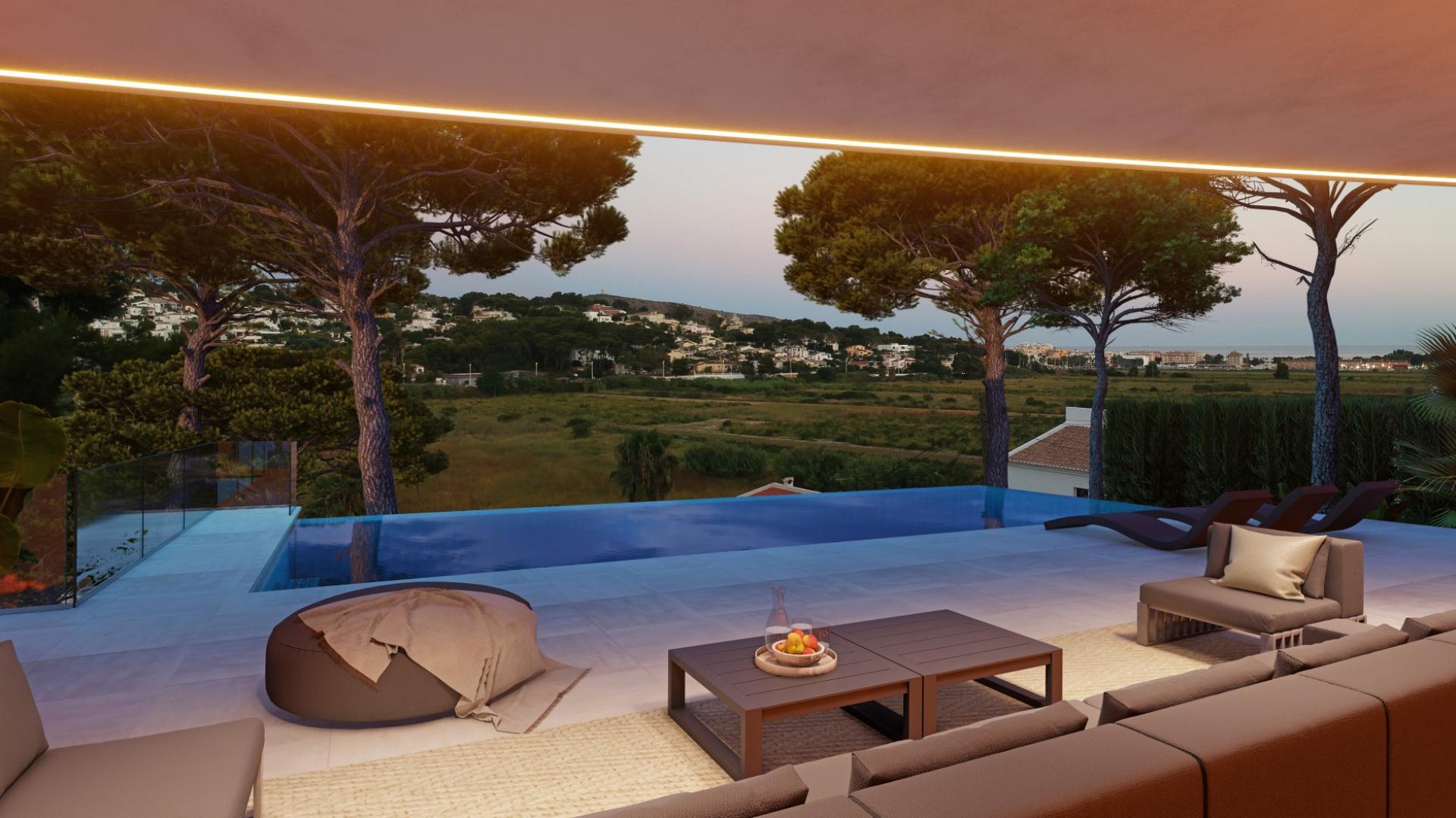 Prachtige luxe villa met uitzicht op zee in Moraira in Medvilla Spanje