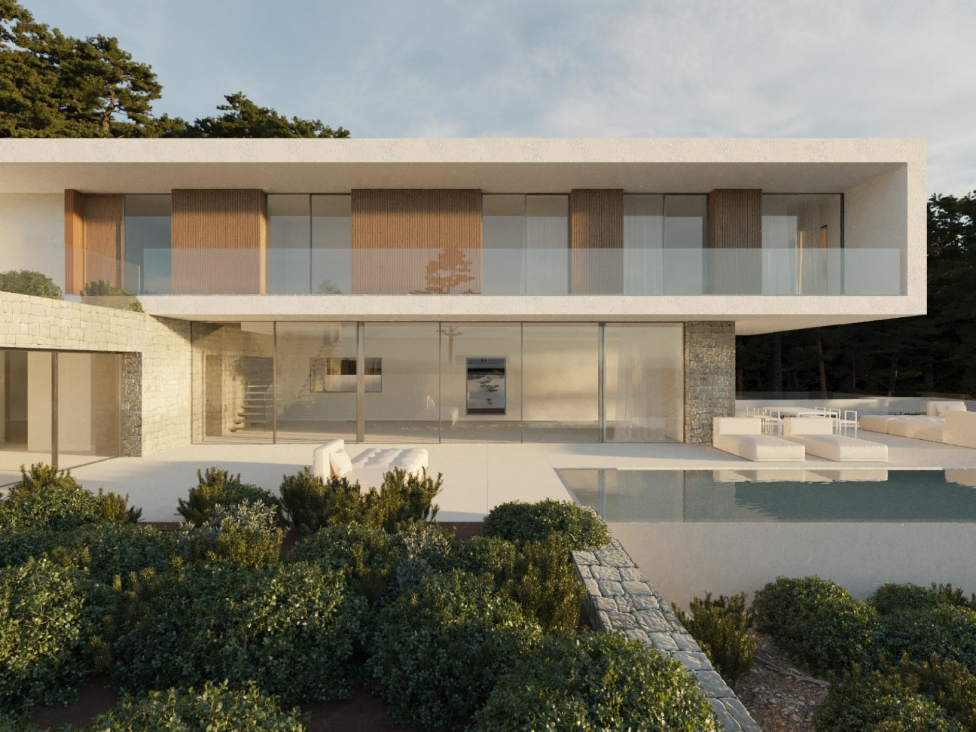 Luxe villa met zeezicht in Moraira in Medvilla Spanje