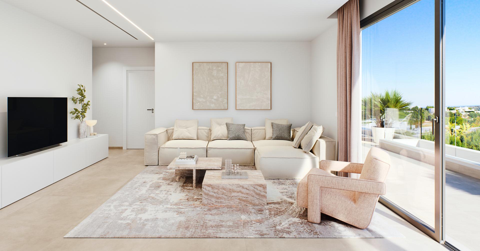 3 slaapkamer Appartement met terras in Las Colinas Golf - Nieuwbouw in Medvilla Spanje