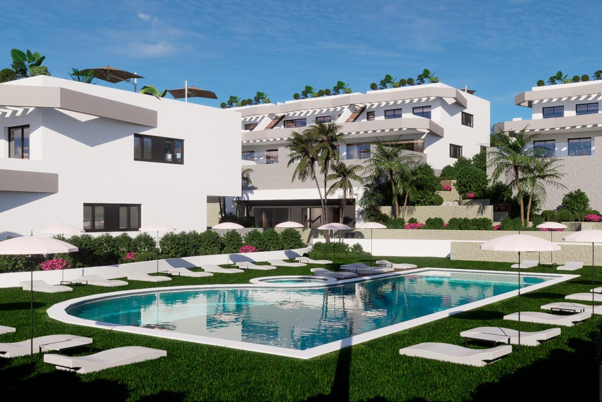 2 slaapkamer Appartement met tuin in Finestrat - Nieuwbouw in Medvilla Spanje
