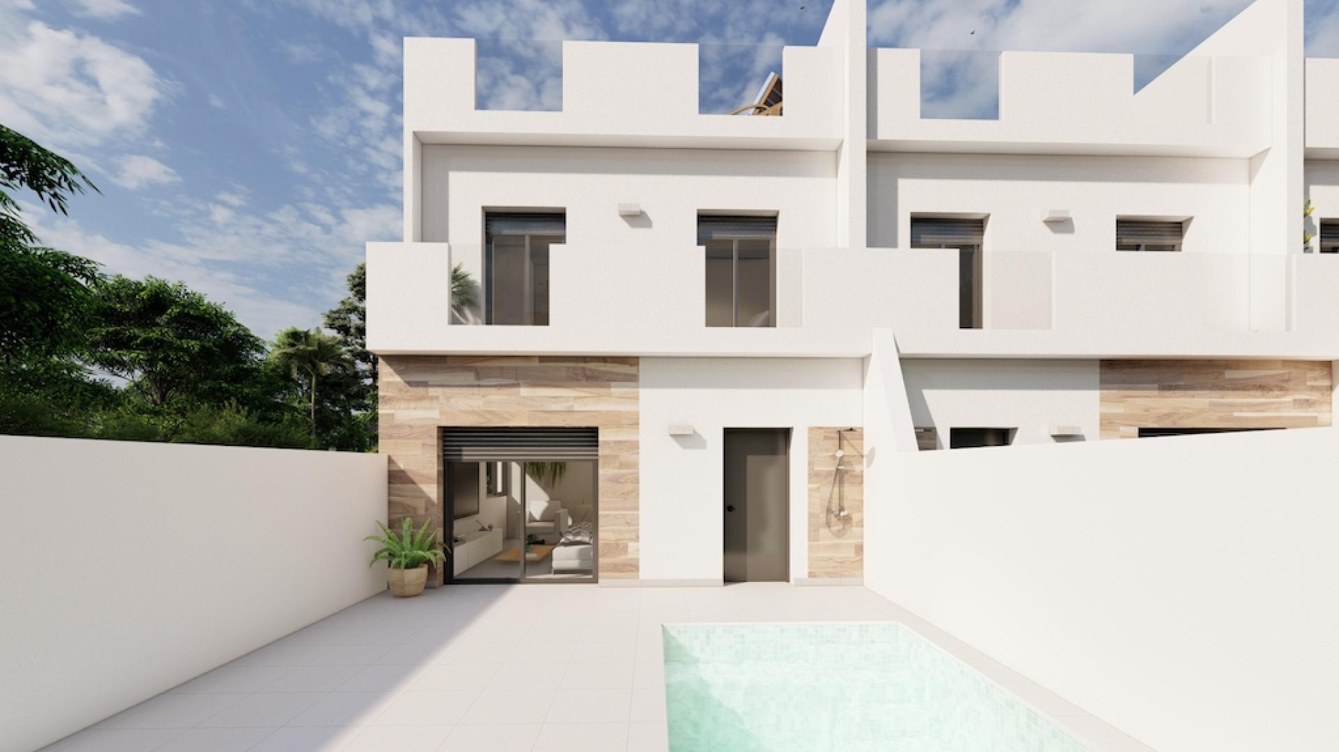 3 slaapkamer Geschakelde woningen in Dolores de Pacheco - Nieuwbouw in Medvilla Spanje